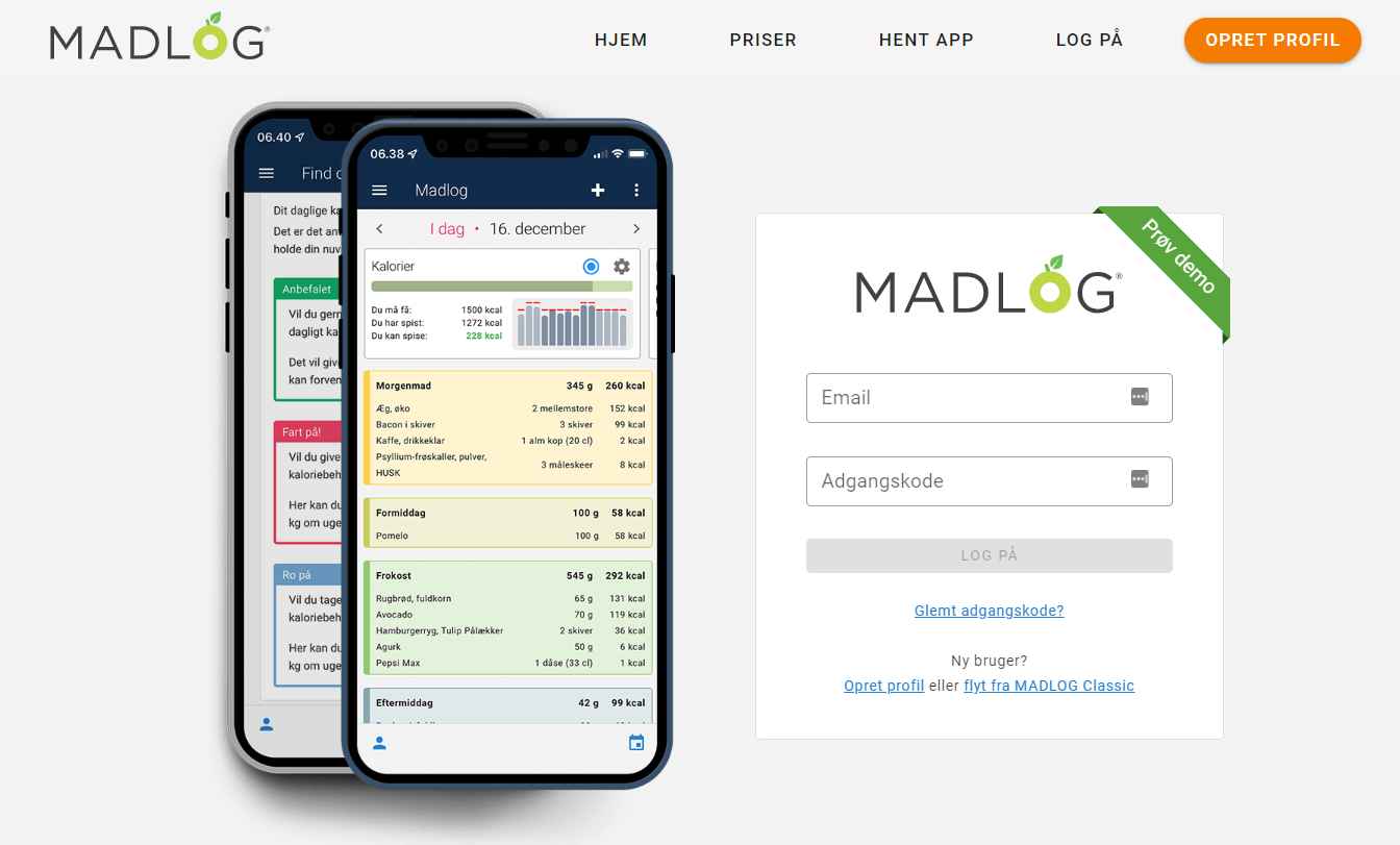 madlog kalorietæller