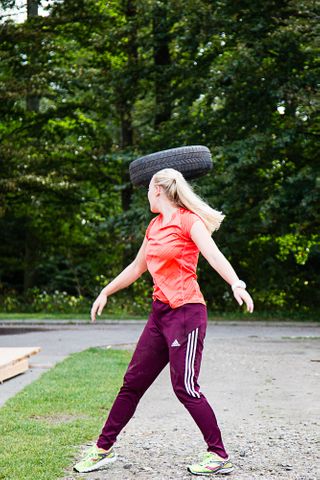 Bildæk, back throw