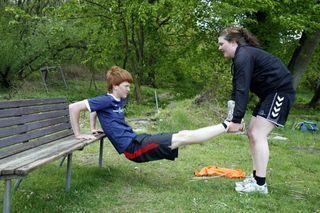 Dips, med coretræning
