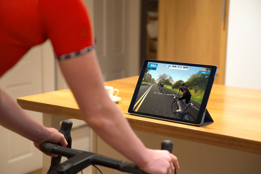 Typisk setup i Zwift