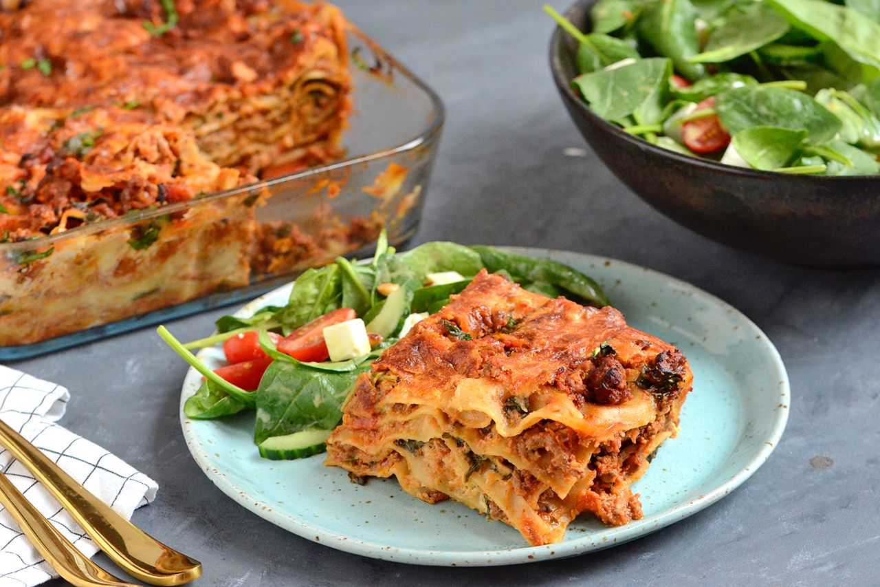 Proteinlasagne - lækker lasagne med højt indhold af protein
