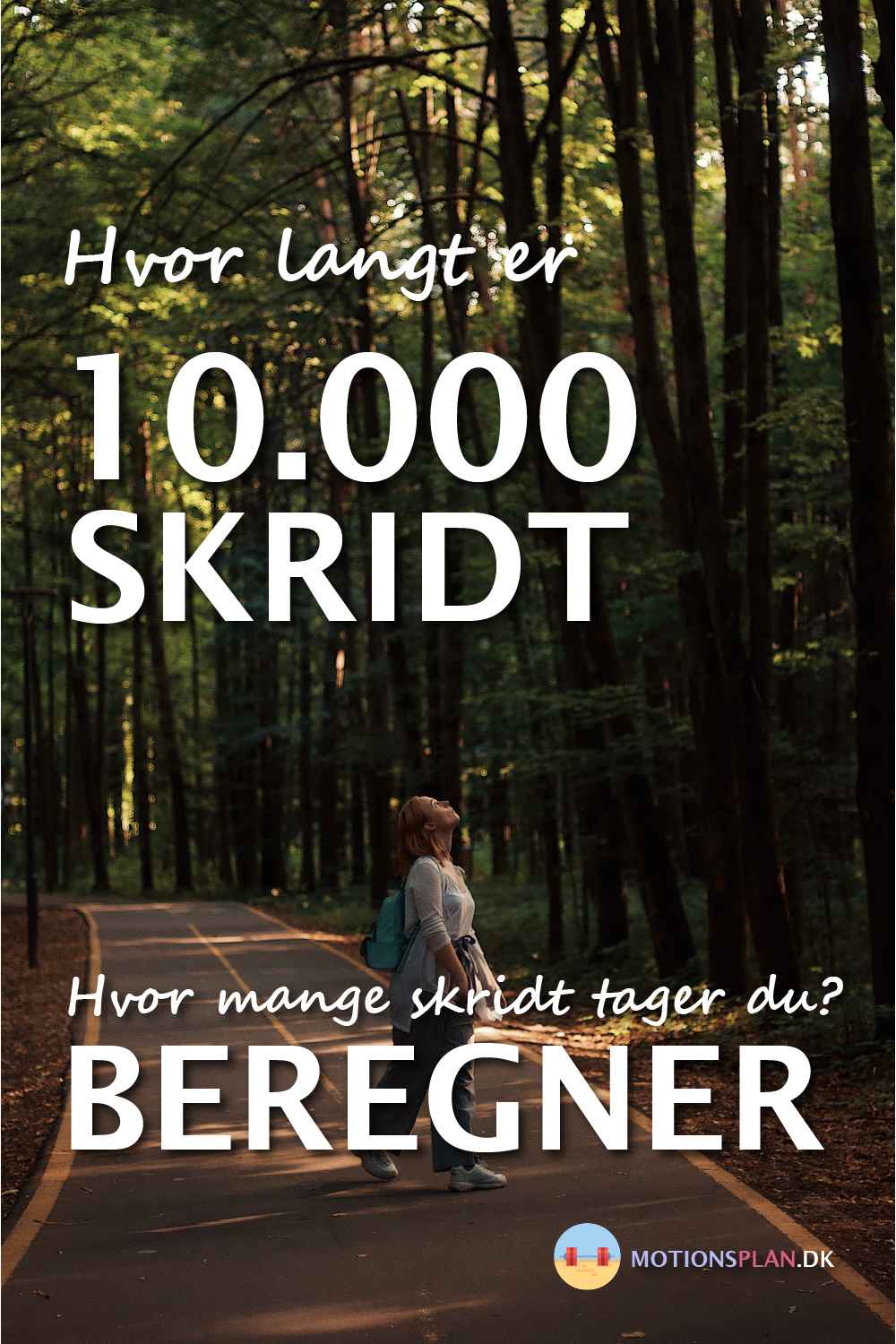 Hvor langt er 10.000 skridt, og hvor mange skridt er 1 km?